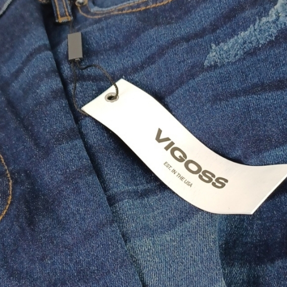 VIGOSS DESTRESSED STRETCH  RAW HEM GORGEOUS SKINNY JEANS SZ 24W - Picture 10 of 11
